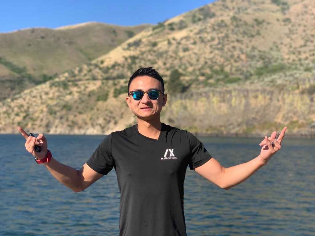 Owner Gary is wearing Apex Drifit Shirt in Boise Idaho Lake event.