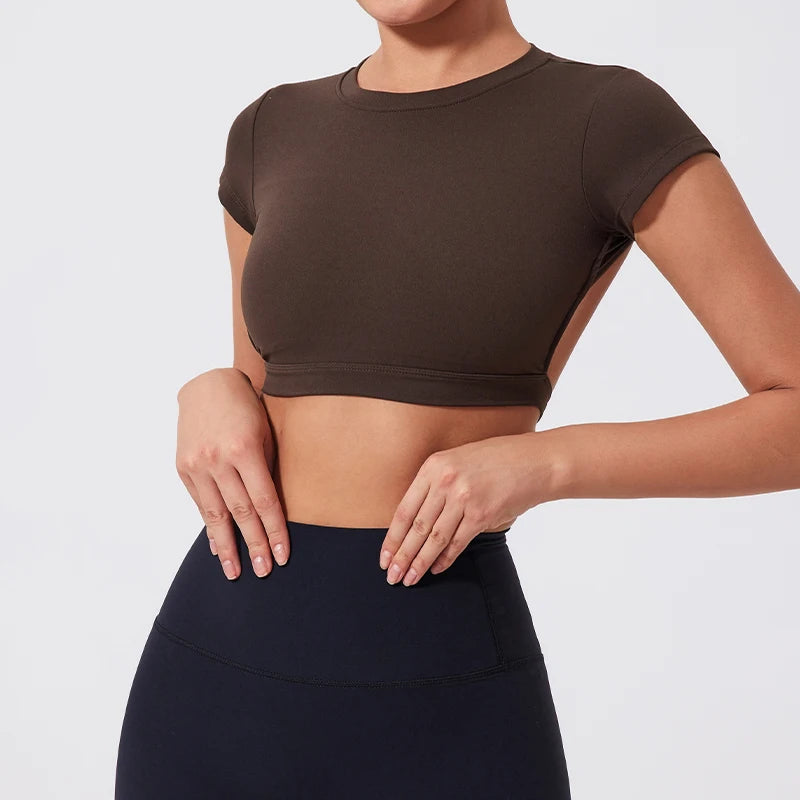 Woman's SculptFit™ Backless Performance Crop Top