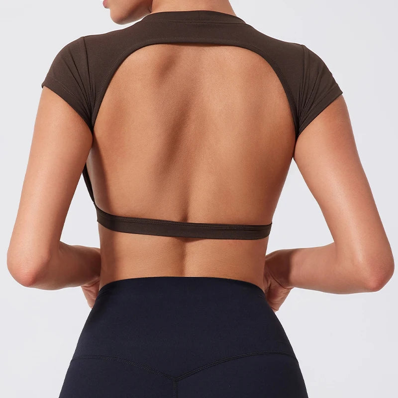 Woman's SculptFit™ Backless Performance Crop Top