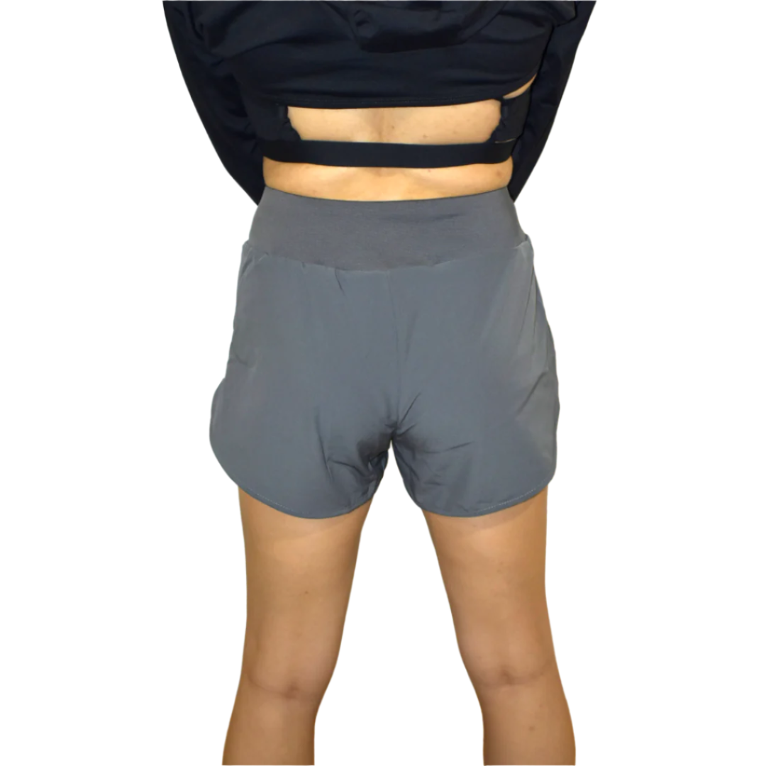 gemini shorts grey backshots